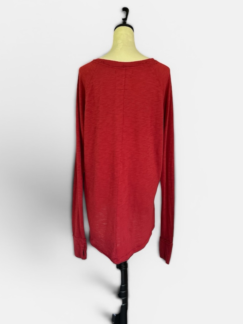Free People Arden Crew Neck Tee in Pomegranate (Brick Red) Sz Small NEW - Picture 5 of 8